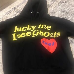 Black Hoodie with Bold Yellow Text